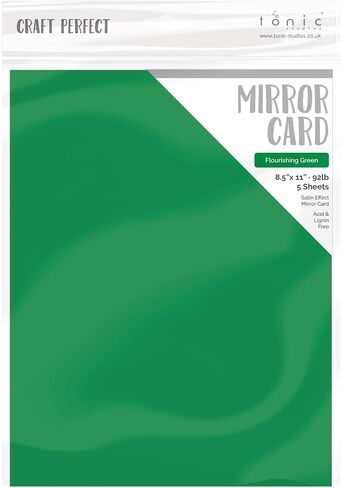 Craft Perfect Satin Mirror Cardstock 8.5"X11" 5/Pkg-Blue Obsidian in Saudi Arabia