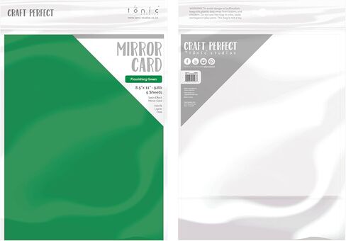 Craft Perfect Satin Mirror Cardstock 8.5"X11" 5/Pkg-Blue Obsidian in Saudi Arabia