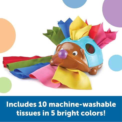 Learning Resources Spike The Fine Motor Hedgehog Tissue Pal - ألعاب حسية للأطفال الذين تزيد أعمارهم عن 18 شهرًا، ألعاب تعليمية للأطفال الصغار، ألعاب مونتيسوري، حشوات للتخزين in Saudi Arabia