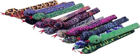 Birostiana الأفعى صفعة الأساور 16pcs الحيوان صفعة سوار الزواحف حزب زينة عيد الفصح هالوين عيد الميلاد حزب تفضل للبنين بنات in Kuwait