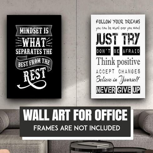 Murvin Large Motivational Posters Set for Classroom Teachers Students Home Office | Set of 5 | 11.7"x16.5" | Quotes of Inspiration and Success | Gym Posters Wall Decor in Kuwait