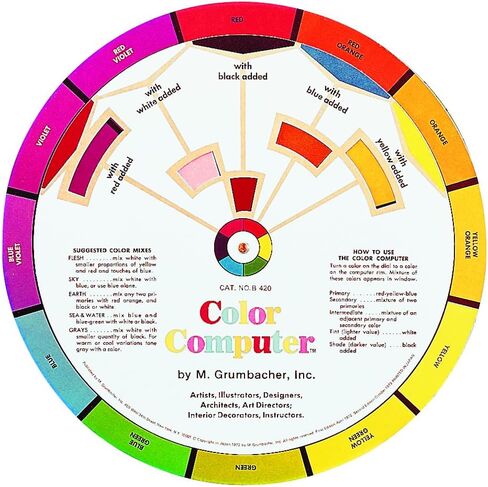 Grumbacher Computer Color Wheel, 8" dia.,White in Saudi Arabia