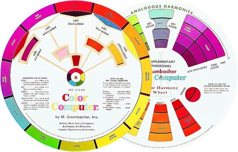Grumbacher Computer Color Wheel, 8" dia.,White in Saudi Arabia