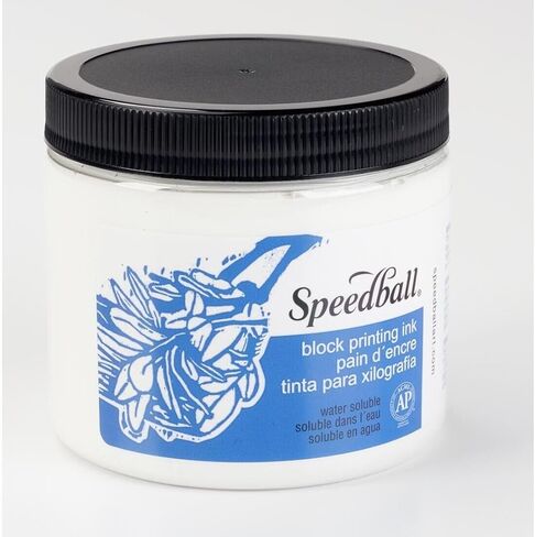 Speedball Water Soluble Block Printing Ink, White, 1 Pound - 380819 in Saudi Arabia