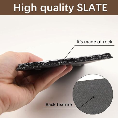 2 حزمة من الفراغات التسامي 7.5x7.5 بوصة مستديرة مخصصة حجر لائحة إطار الصورة نقل الحرارة لوحة صور الصخور مع حامل العرض الديكور لسطح المكتب تذكارية DIY هدية شخصية in Kuwait