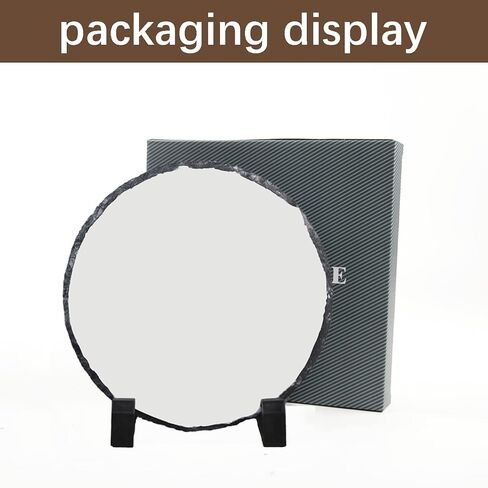 2 حزمة من الفراغات التسامي 7.5x7.5 بوصة مستديرة مخصصة حجر لائحة إطار الصورة نقل الحرارة لوحة صور الصخور مع حامل العرض الديكور لسطح المكتب تذكارية DIY هدية شخصية in Kuwait