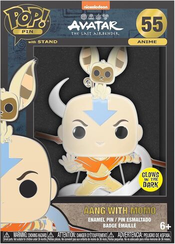 Funko Pop! Pin: Avatar: The Last Airbender - Aang with Momo, Glow in The Dark in Saudi Arabia