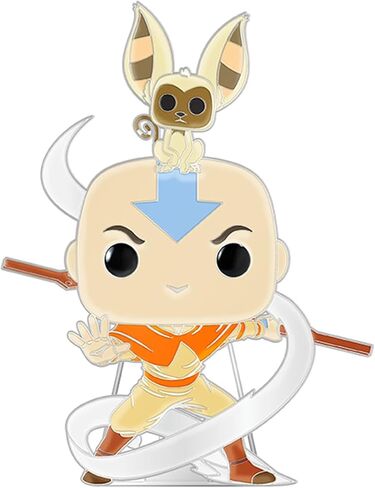 Funko Pop! Pin: Avatar: The Last Airbender - Aang with Momo, Glow in The Dark in Saudi Arabia