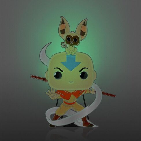 Funko Pop! Pin: Avatar: The Last Airbender - Aang with Momo, Glow in The Dark in Saudi Arabia