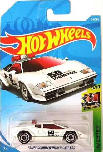 Hot Wheels 2018 HW Exotics Lamborghini Countach Pace Car 316/365, White in Saudi Arabia