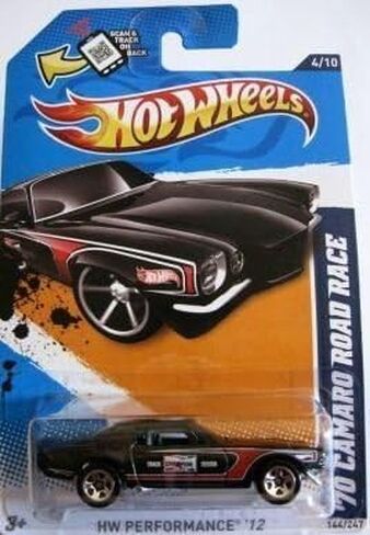 Hot Wheels 2012, '70 Camaro Road Race BLACK, HW Performance '12, 144/247. 1:64 Scale. in Saudi Arabia
