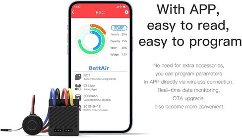 ISDT ESC70 70A ناعم ESC 1/10 وحدة تحكم في السرعة الإلكترونية فرامل مقاومة للماء ESC RC سيارة بجولة في السيارة/العربات/الشاحنات/الصخور/القارب RC الزاحف ESC/محرك 1:10 1:8(70A) in Kuwait