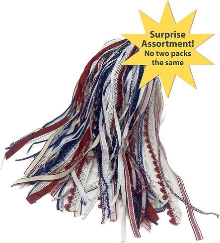 Patriotic Decorations Ribbons for Crafts Assorted Ribbon Red White and Blue Ribbon Fourth of July Decorations Outdoor Patriotic Ribbon Memorial Day Party Decorations Fabric Ribbon Surprise Mix 30 Yard in Saudi Arabia