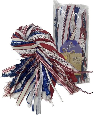 Patriotic Decorations Ribbons for Crafts Assorted Ribbon Red White and Blue Ribbon Fourth of July Decorations Outdoor Patriotic Ribbon Memorial Day Party Decorations Fabric Ribbon Surprise Mix 30 Yard in Saudi Arabia