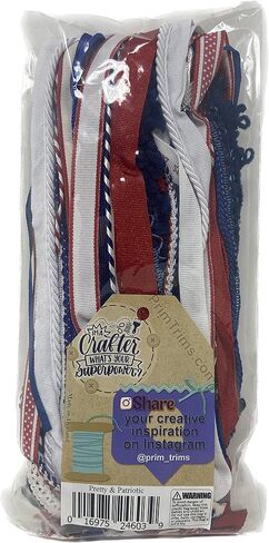 Patriotic Decorations Ribbons for Crafts Assorted Ribbon Red White and Blue Ribbon Fourth of July Decorations Outdoor Patriotic Ribbon Memorial Day Party Decorations Fabric Ribbon Surprise Mix 30 Yard in Saudi Arabia