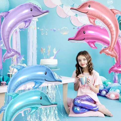 4Pcs Pink Crown Dinosaur Balloons，38 Inch Girl Dinosaur Balloons for Birthday Baby Shower Gender Reveal Royal Princess Wild One Party Decorations in Kuwait