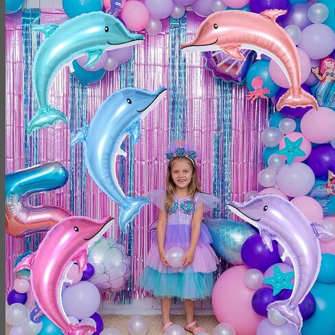 4Pcs Pink Crown Dinosaur Balloons，38 Inch Girl Dinosaur Balloons for Birthday Baby Shower Gender Reveal Royal Princess Wild One Party Decorations in Kuwait