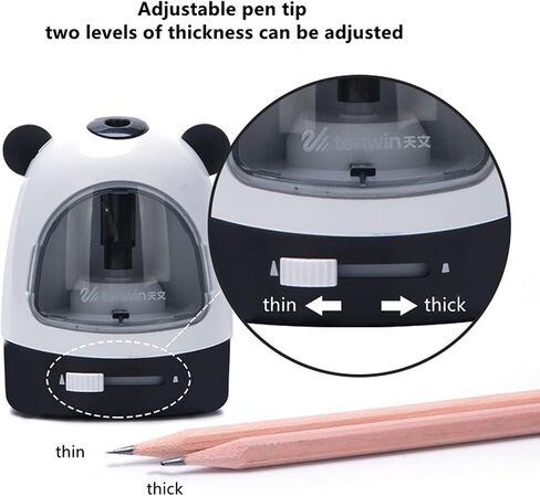 superPIG Cute Electric Pencil Sharpener、Pencil Sharpener、DIY Shape for Cute Panda、High Capacity、Fast Sharpen( Another Blade、Accessories and Pencil Extender Included)White in Saudi Arabia