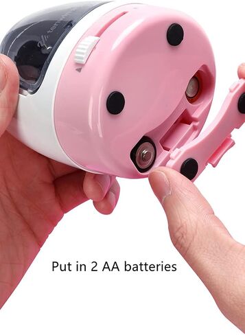 superPIG Cute Electric Pencil Sharpener、Pencil Sharpener、DIY Shape for Cute Panda、High Capacity、Fast Sharpen( Another Blade、Accessories and Pencil Extender Included)White in Saudi Arabia