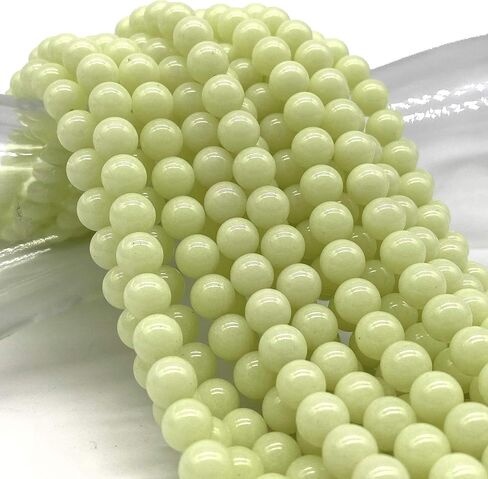 ABCGEMS (الصخور المتوهجة بالأشعة فوق البنفسجية) خرز يووبرلايت سموكي أمريكي من بحيرة سوبيريور (لهب وامض تحت الأشعة فوق البنفسجية) شفاء شقرا طاقة كريستال حجر DIY صناعة المجوهرات ناعمة مستديرة 8 مم in Kuwait