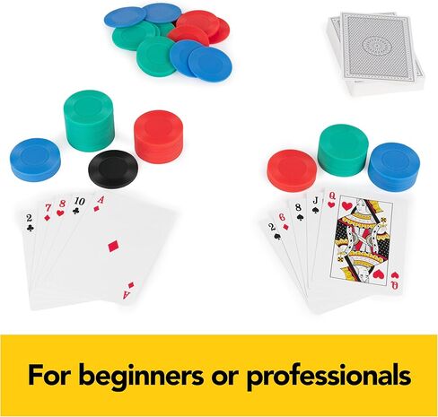 Cardinal Classics, 200 Poker Chips Set Playing Cards Deck Dealer Button Texas Hold ‘Em Classic Casino Table Game, for Adults and Kids Ages 10 and up in Saudi Arabia