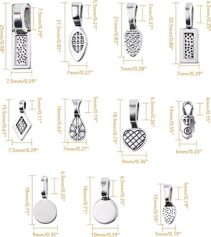 دلايات من خليط معدني من خليط معدني من خليط معدني بتصميم كابوشون من الزجاج لصنع القلائد والاساور والمجوهرات، 100 غرام in Kuwait