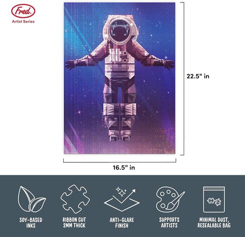 Genuine Fred Astronaut by James Gilleard, 500 Piece Puzzle, Multicolored (5281200) in Kuwait