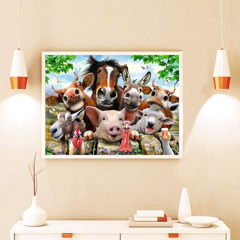 مجموعة طلاء ألماس مربع DIY خيول ملونة تجريدية مقاس 19 × 15 بوصة مجموعات غرز متقاطعة لوحة حيوانات بواسطة أرقام حجر الراين تطريز فنون الحرف اليدوية صور فسيفساء ملصق حائط 50 × 40 سم in Kuwait