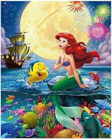 Karyees 16x20In Princess Little Mermaid Ariel Paint by Numbers Kits DIY Painting by Numbers DIY Canvas Painting by Numbers Acrylic Painting Kits for Home Wall Decor Princess Mermaid in Saudi Arabia