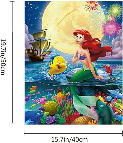 Karyees 16x20In Princess Little Mermaid Ariel Paint by Numbers Kits DIY Painting by Numbers DIY Canvas Painting by Numbers Acrylic Painting Kits for Home Wall Decor Princess Mermaid in Saudi Arabia