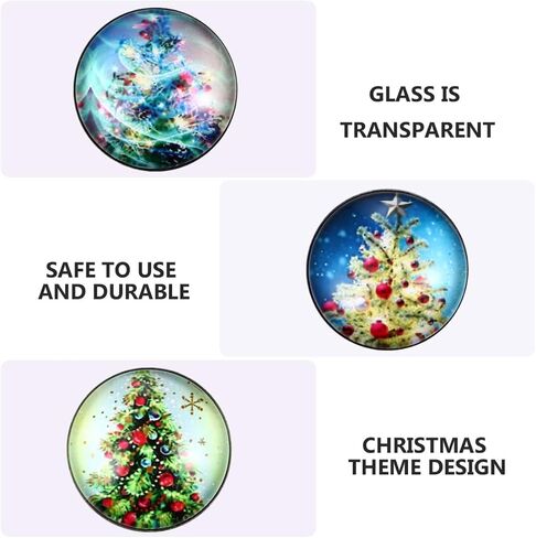 EXCEART 12pcs Christmas Snap Charms Glass Snap Buttons Charms Interchangeable Jewelry Snap Charms for Snap Jewelry Necklace Bracelet in Saudi Arabia