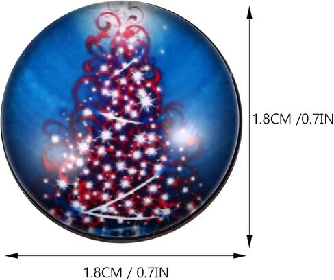 EXCEART 12pcs Christmas Snap Charms Glass Snap Buttons Charms Interchangeable Jewelry Snap Charms for Snap Jewelry Necklace Bracelet in Saudi Arabia