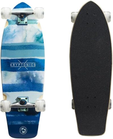 Kryptonics Super Fat Wide Cruiser 30.5" Complete Skateboard, Blue Fish in Kuwait