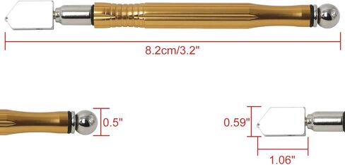 Portable Circular Glass Cutter Calibrated by Inch with Round Knob Handle and Suction Cup, Adjustable Compasses Type Circular Glass Cutter Tool Kit with Engraving Pen (Diameter 16 inch/ 40cm) in Saudi Arabia