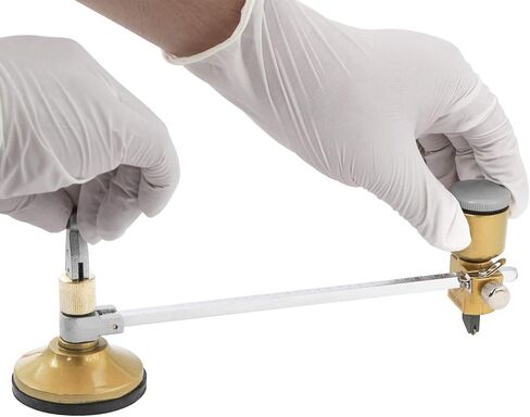 Portable Circular Glass Cutter Calibrated by Inch with Round Knob Handle and Suction Cup, Adjustable Compasses Type Circular Glass Cutter Tool Kit with Engraving Pen (Diameter 16 inch/ 40cm) in Saudi Arabia