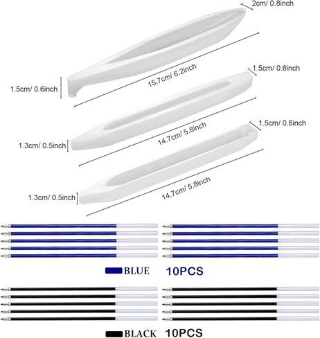 الازوني 30 قطعة من قوالب الراتنج على شكل قلم وغطاء نوت بوك، مجموعة قوالب صب الراتنج مع حلقات للكتب، اقلام حبر جاف لاعادة التعبئة لاقلام النوت بوك وصنع قوالب الراتنج in Kuwait