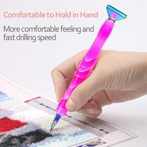 Diamond Painting Metal Tips, 28Pcs Diamond Painting Pen Accessories Tools Kits for DIY, Screw Thread Tips, 5D Diamond Painting Tools with 6 Clay, for DIY Craft, Embroidery Decor, Colorful in Saudi Arabia