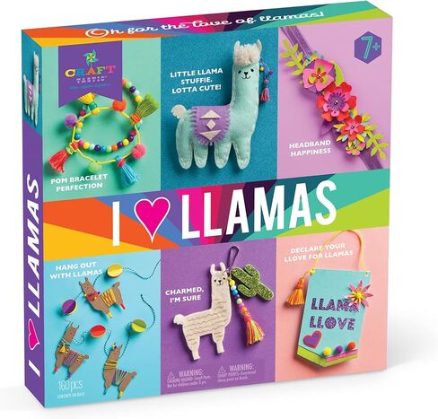 Craft-tastic - مجموعة I Love Llamas - تتضمن مجموعة الحرف اليدوية 6 مشاريع تحمل طابع اللاما in Kuwait