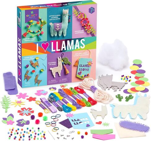 Craft-tastic - مجموعة I Love Llamas - تتضمن مجموعة الحرف اليدوية 6 مشاريع تحمل طابع اللاما in Kuwait