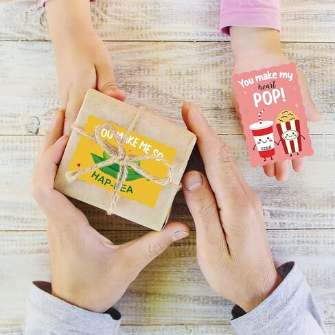 Joyseller Pack of 35 Valentines Day Cards for Kids School | 7 Assorted Designs of Valentines Cards with 35 Scented Stickers & 35 Envelops | Valentines Gifts for Boys Girls Classroom Exchange  in Kuwait