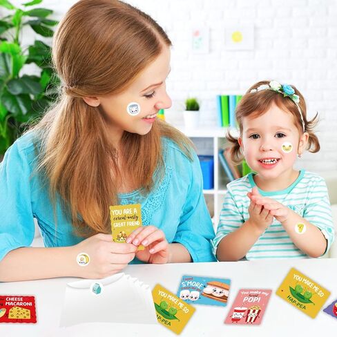 Joyseller Pack of 35 Valentines Day Cards for Kids School | 7 Assorted Designs of Valentines Cards with 35 Scented Stickers & 35 Envelops | Valentines Gifts for Boys Girls Classroom Exchange  in Kuwait