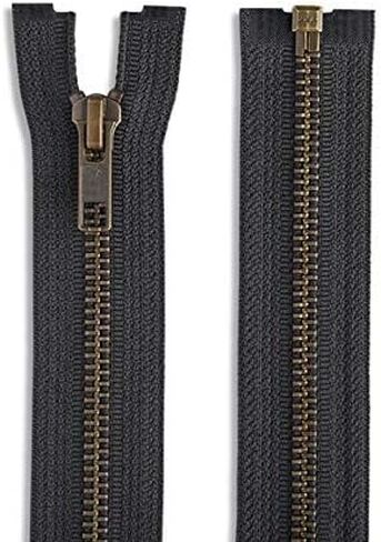 # 5 30 inch Metal Zipper Black 30" Antique Brass Metal Heavy Duty Zippers Separating Sewing Zipper Craft Zippers in Saudi Arabia