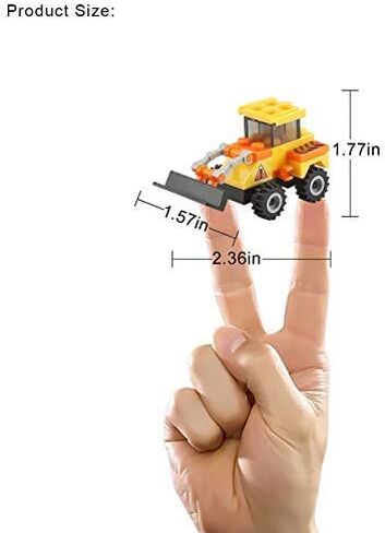 Mini Building Blocks Cars Toys Sets 12 Packs Assembly Mini Cars Toys for Boys, Girls Stem Building Car Assorted Construction Truck Fire Trucks Police Cars Party Favor Goodie Bags for Kids. in Kuwait