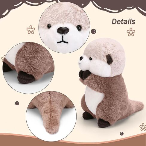 Otter Stuffed Animal Plushie Cute Sea Otter Plush Gift for Girls Boys 9.8" in Saudi Arabia