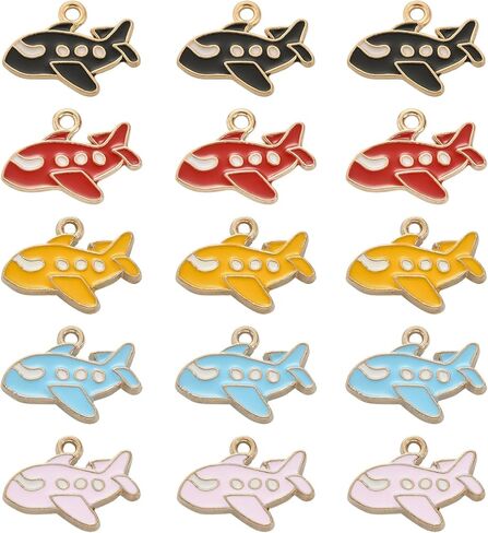 DanLingJewelry 35Pcs 7 Styles Enamel Dog Head Charms Enamel Bulldog Charms Animal Pet Dog Charms for Bracelets Jewelry Making Bulk in Saudi Arabia