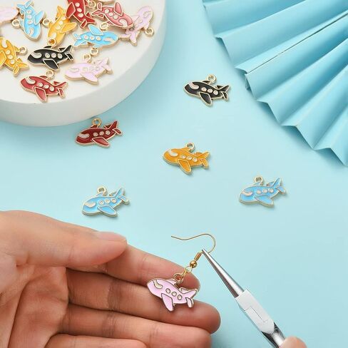 DanLingJewelry 35Pcs 7 Styles Enamel Dog Head Charms Enamel Bulldog Charms Animal Pet Dog Charms for Bracelets Jewelry Making Bulk in Saudi Arabia
