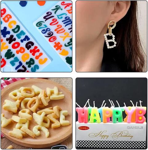 DeryArcle رسالة قلادة الراتنج قالب الأبجدية المفاتيح سيليكون قوالب عدد صغير شكل قالب مجوهرات القرط راتنجات الايبوكسي قوالب الصب لقلادة DIY سوار سحر الهاتف قذيفة ديكور الحرفية in Kuwait