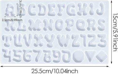 DeryArcle رسالة قلادة الراتنج قالب الأبجدية المفاتيح سيليكون قوالب عدد صغير شكل قالب مجوهرات القرط راتنجات الايبوكسي قوالب الصب لقلادة DIY سوار سحر الهاتف قذيفة ديكور الحرفية in Kuwait