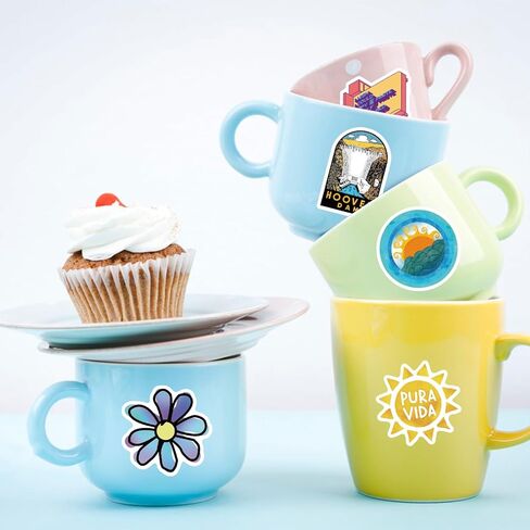 ملصقات VSCO، 100 قطعة من ملصقات الفينيل المقاومة للماء والجمالية لزجاجات المياه والكمبيوتر المحمول والجيتار ولوح التزلج وهدايا تزيينية للأطفال والمراهقين والفتيات in Kuwait