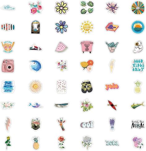 ملصقات VSCO، 100 قطعة من ملصقات الفينيل المقاومة للماء والجمالية لزجاجات المياه والكمبيوتر المحمول والجيتار ولوح التزلج وهدايا تزيينية للأطفال والمراهقين والفتيات in Kuwait